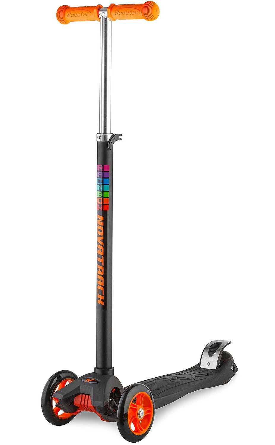 Самокат-кикборд Novatrack RainBow, подростковый, max 70кг, оранжевый 117727